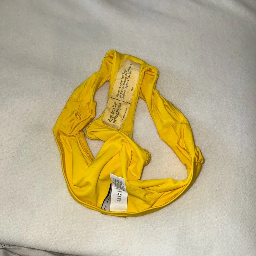Trina Turk SZ 8 Studio Solids Shirred Tab Side‎ Bikini Bottoms SUNSHINE yellow
